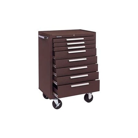 Kennedy K1800 Series Roller Cabinet, 8 Drawer, Brown, 27 in W x 18 in D x 39 in H 378XB